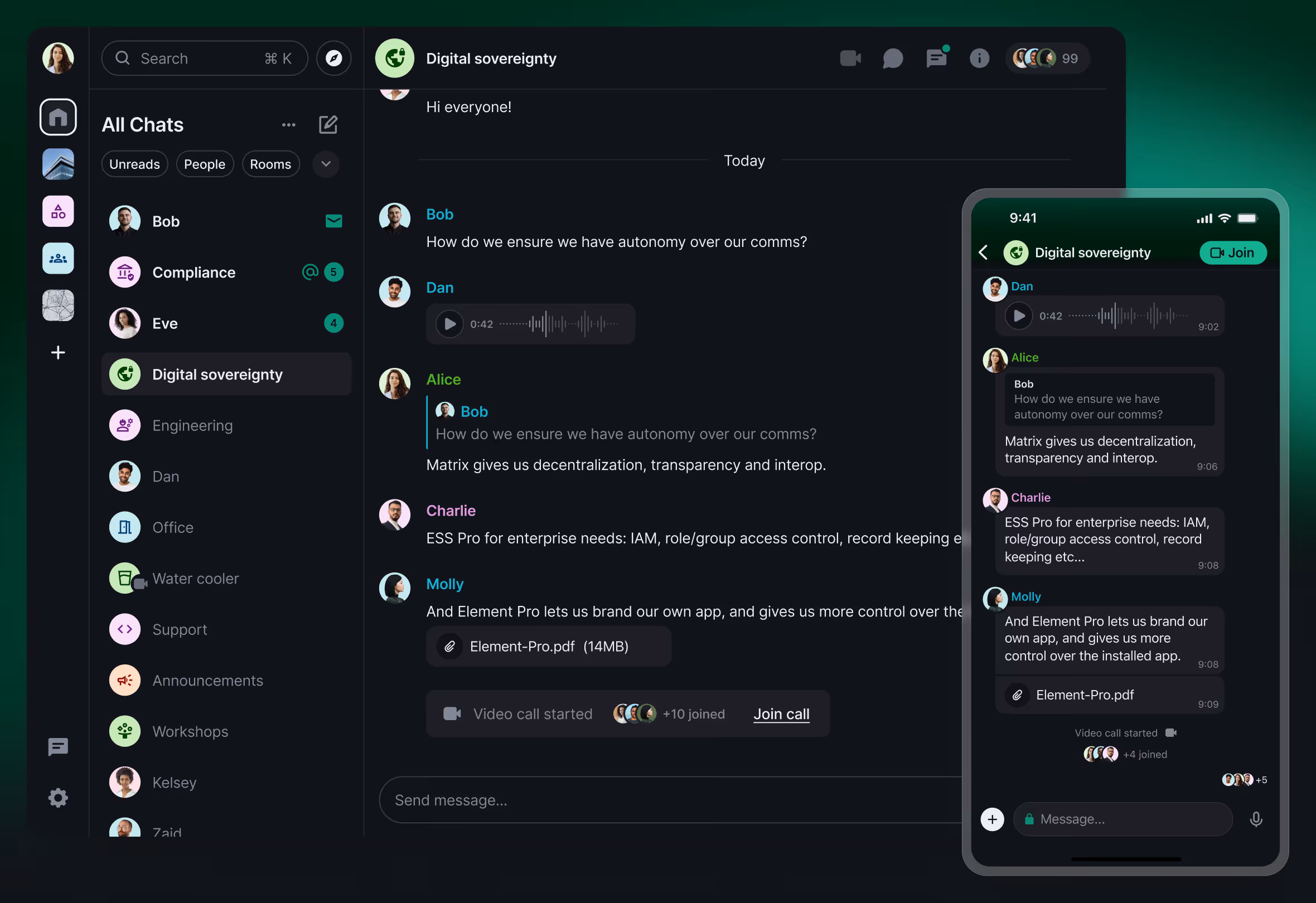 Element Pro on desktop and mobile screens