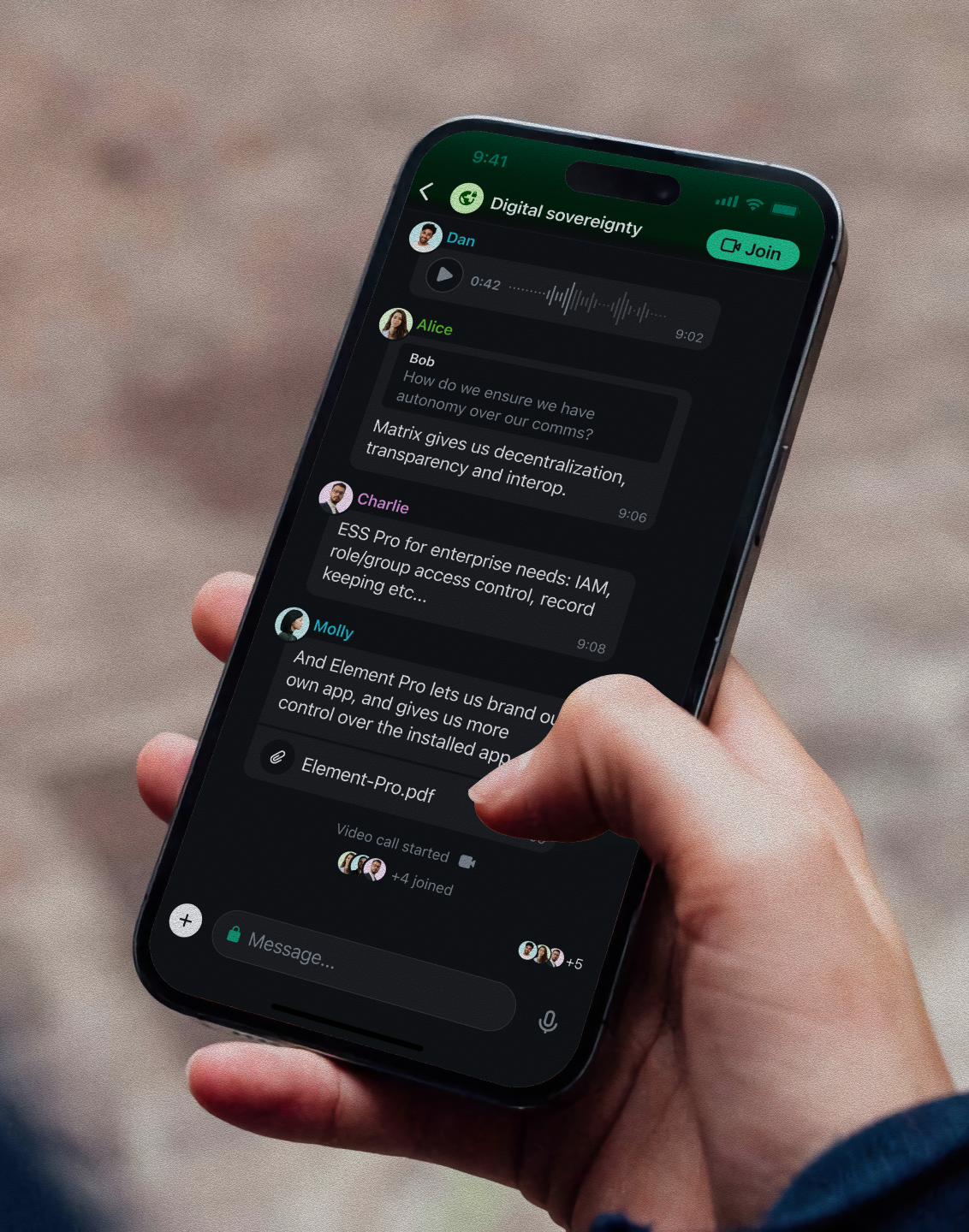 Element messenger
